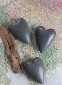 Grey Stone Hearts