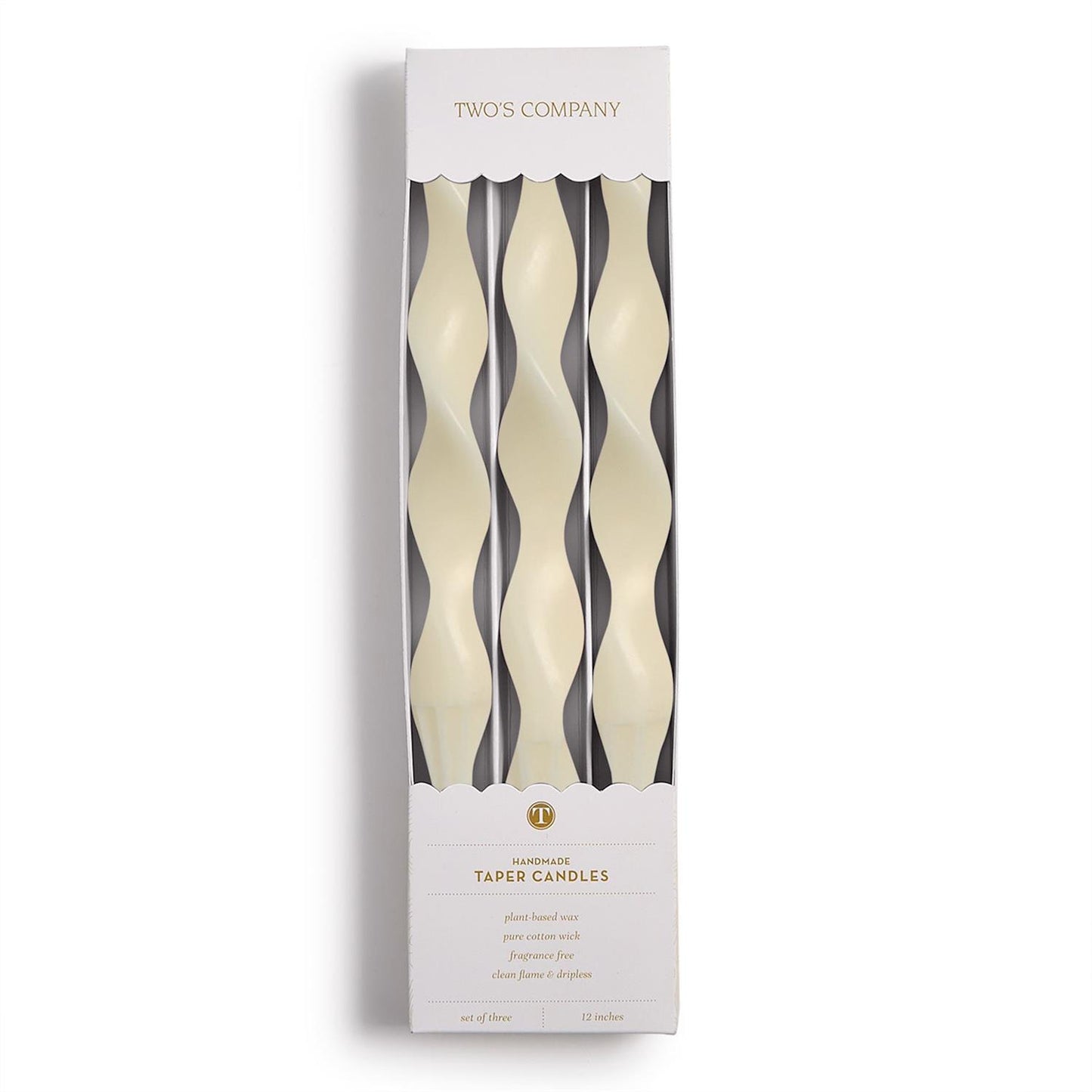 Twist and Glow Set Ivory Candles