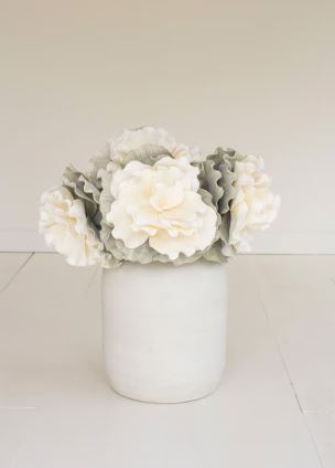 Cream Ruffled Flowers