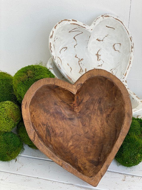 Teak Food-Safe Heart Dish