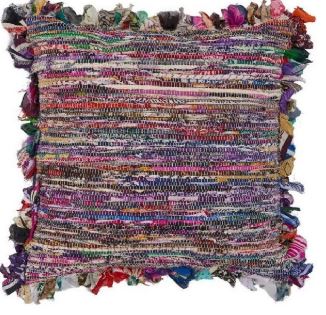 Multi color Pillow with Fringe