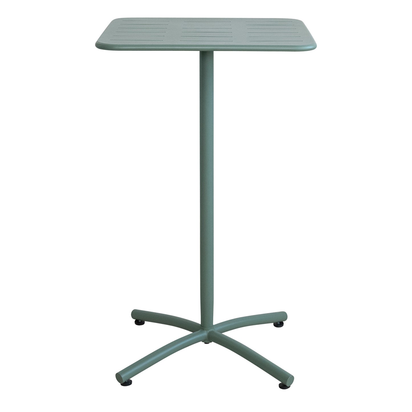 Eucalyptus Metal Bar Table with 4 Slatted Bar Stools