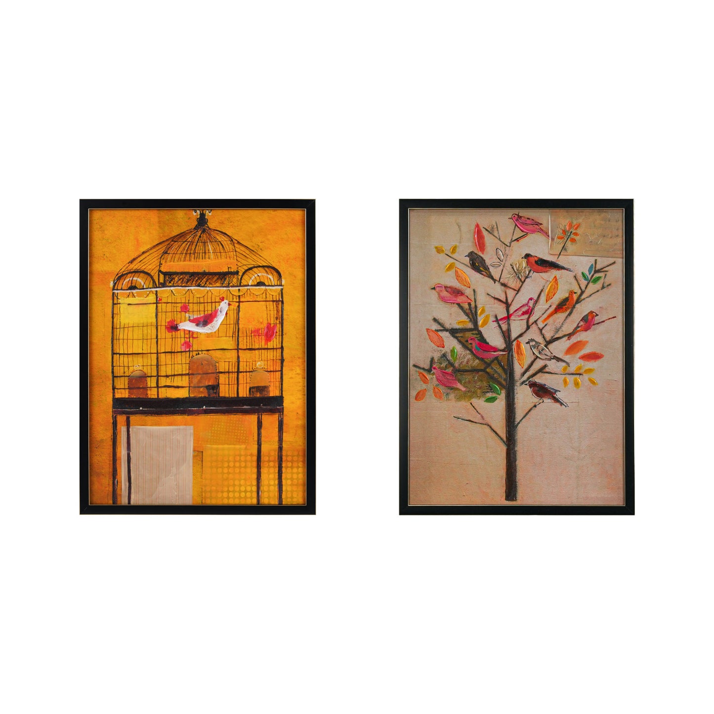 Moulded Composite Framed Canvas Wall Decor