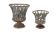 Woven Metal Planters Lg. and Sm.