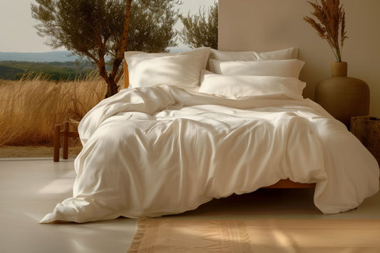 Ivory 100% Organic Cotton Twin Sheet Set
