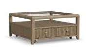 Reed Square Coffee Table with Casters -Flexsteel